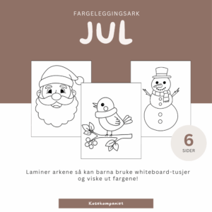 Jul - Fargeleggingsark